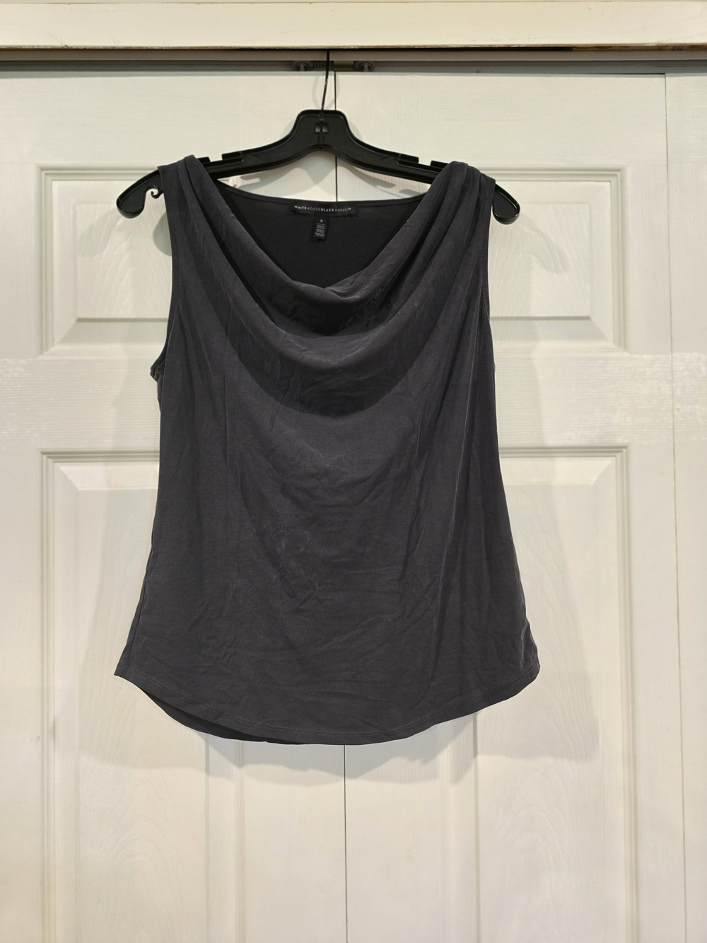 WHBM Charcoal Cowl Neck Sleeveless Camisole